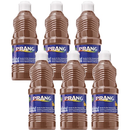 Prang Washable Tempera Paint, Brown, 16 oz, PK6 X10708